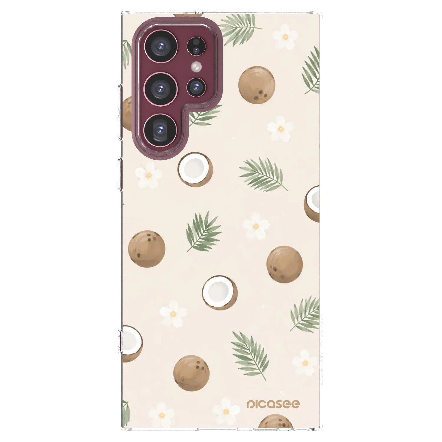 Picasee silikonski prozorni ovitek za Samsung Galaxy S22 Ultra 5G - Coconut Breeze
