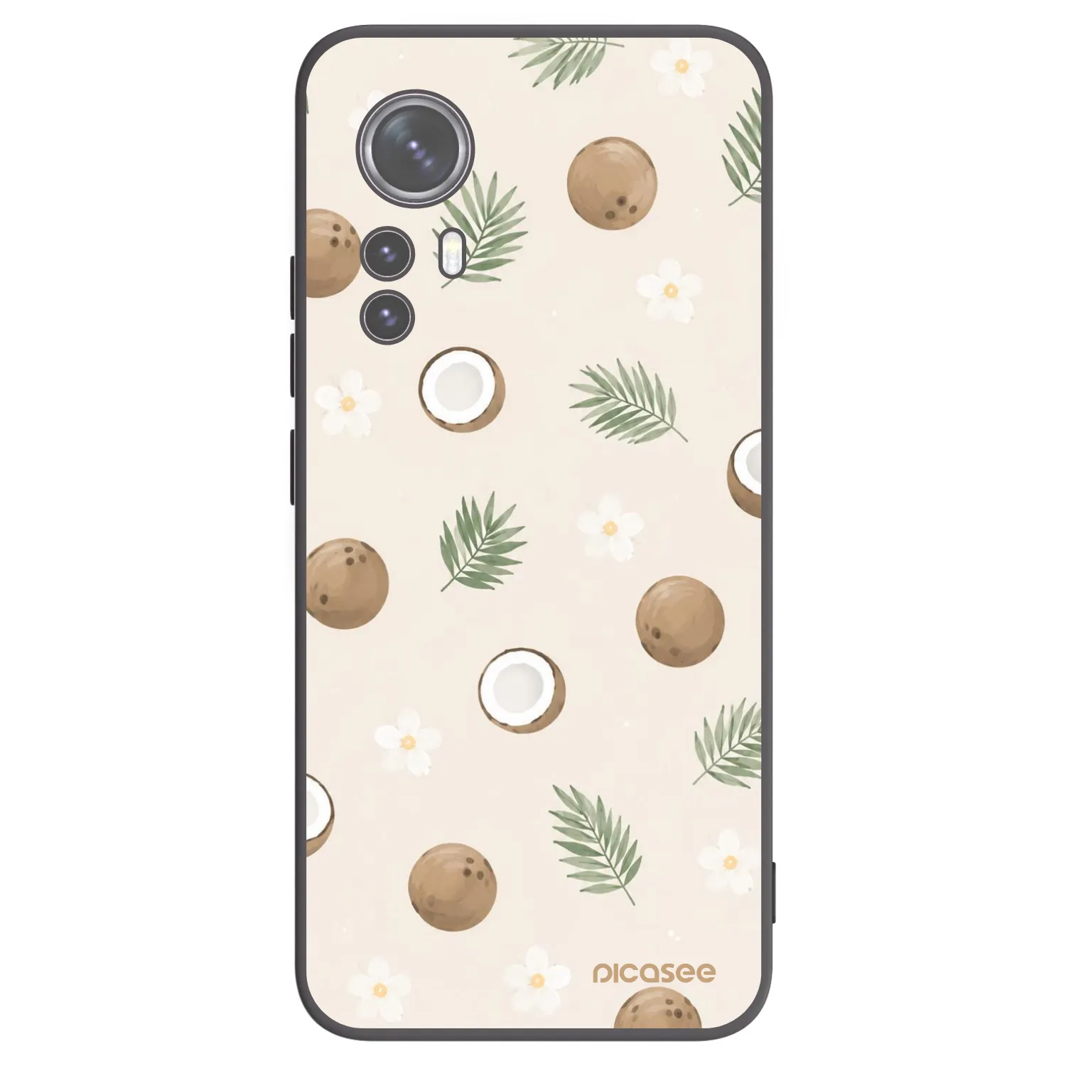 Picasee silikonski črni ovitek za Xiaomi 12 - Coconut Breeze