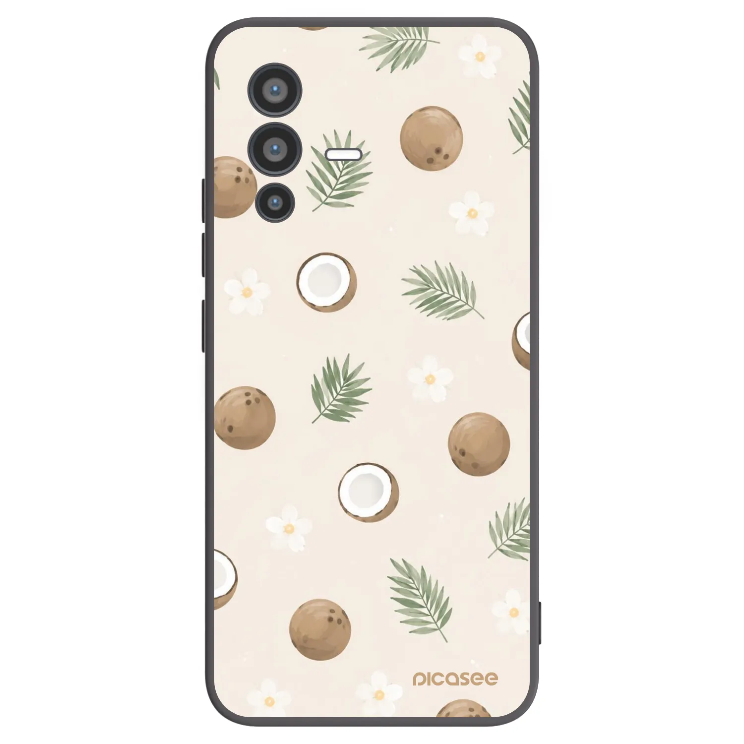 Picasee silikonski črni ovitek za Vivo V23 5G - Coconut Breeze