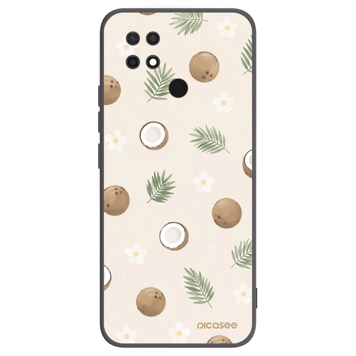 Picasee silikonski črni ovitek za Xiaomi Redmi 10C - Coconut Breeze