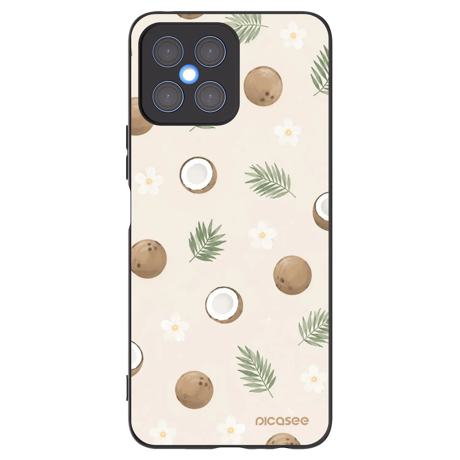 Picasee silikonski črni ovitek za Honor X8 4G - Coconut Breeze