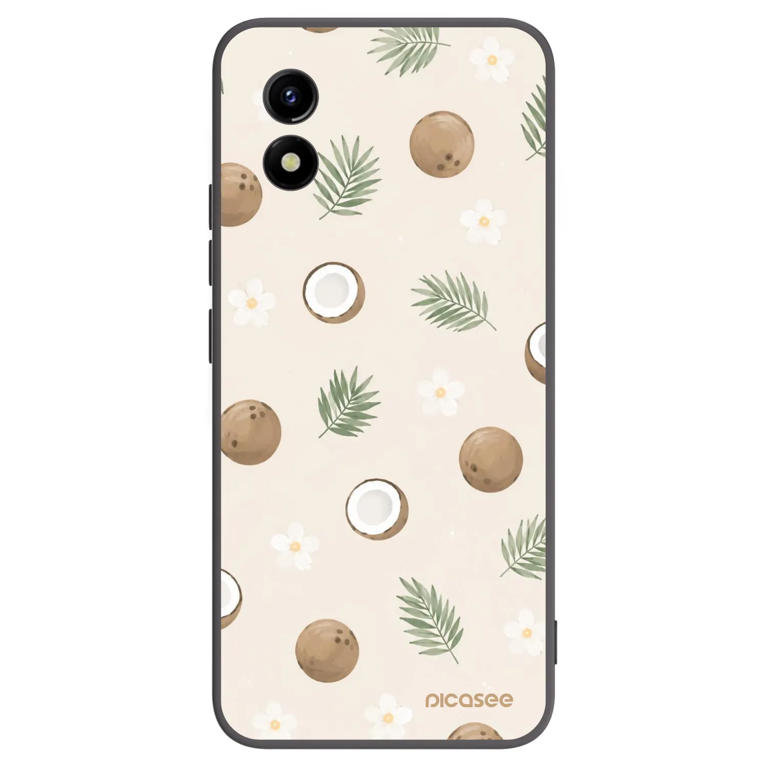 Picasee silikonski črni ovitek za Vivo Y01 - Coconut Breeze
