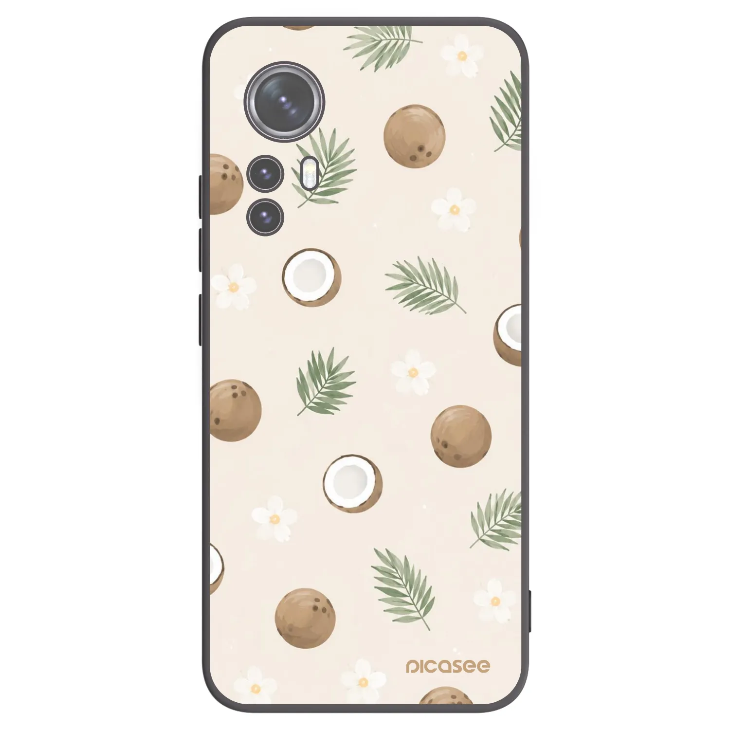 Picasee silikonski črni ovitek za Xiaomi 12X - Coconut Breeze