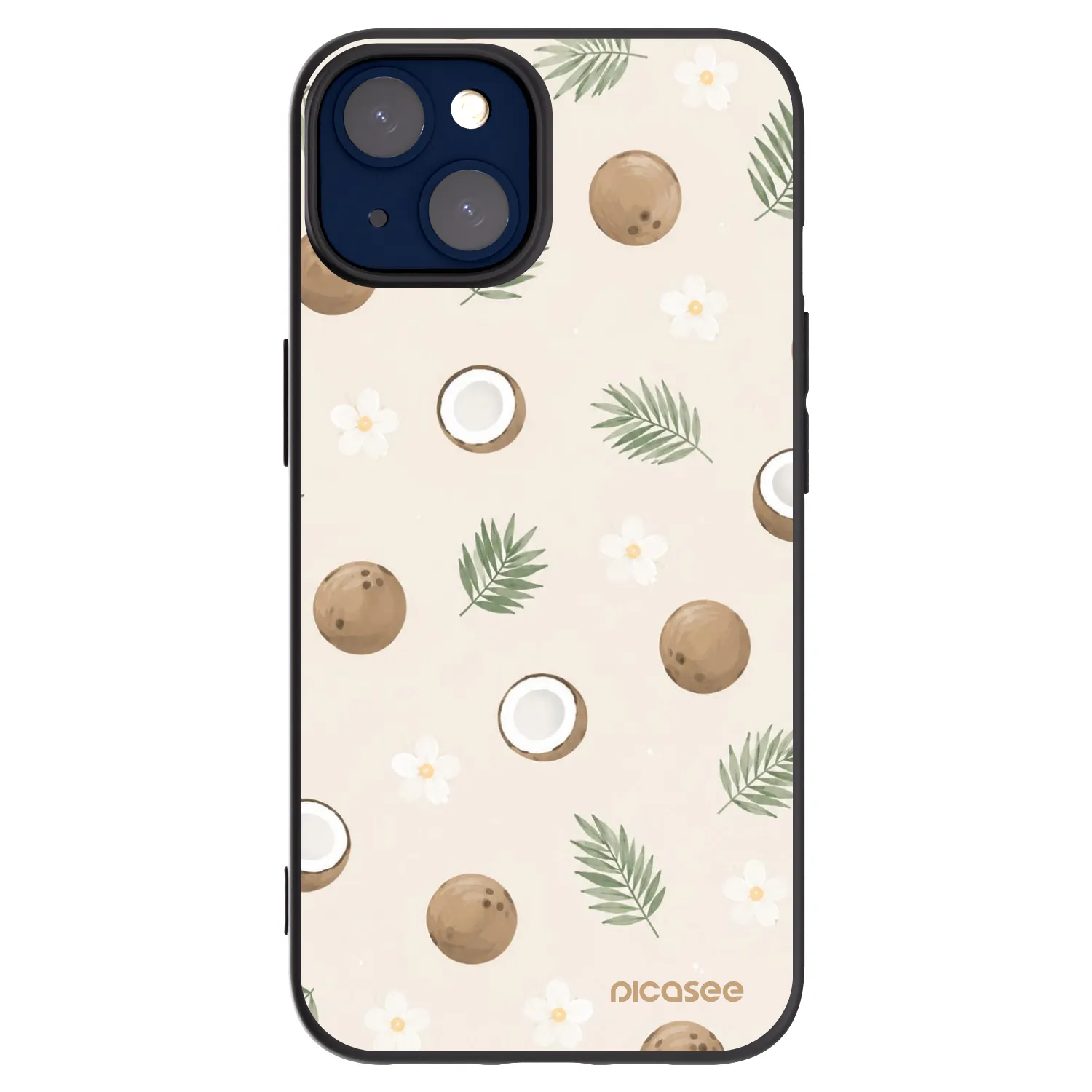 Picasee silikonski črni ovitek za Apple iPhone 14 - Coconut Breeze