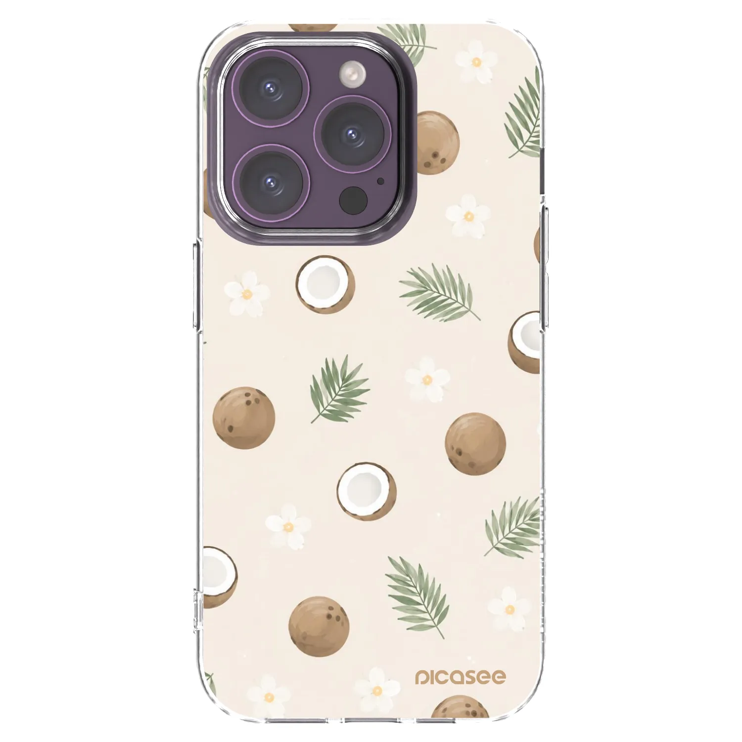 Picasee silikonski prozorni ovitek za Apple iPhone 14 Pro - Coconut Breeze