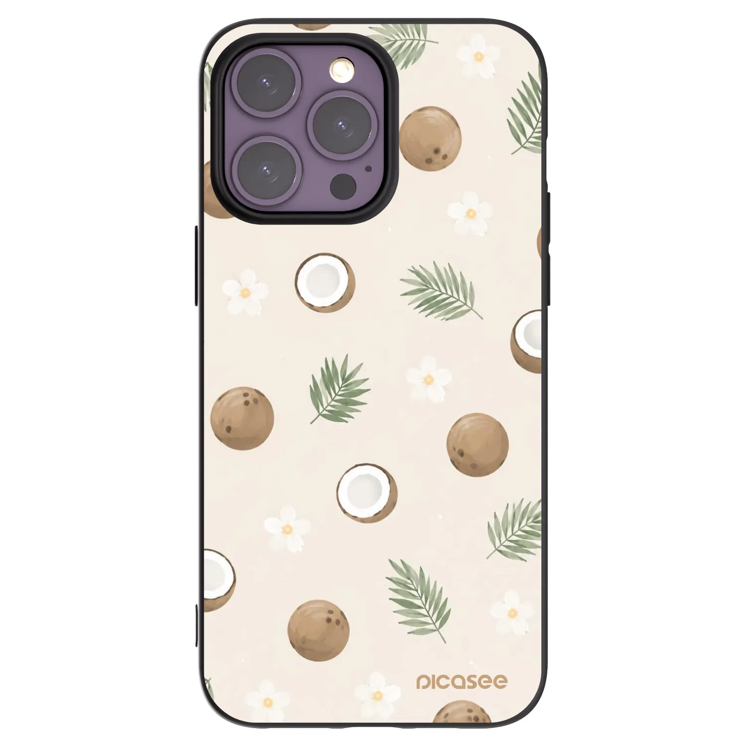 Picasee silikonski črni ovitek za Apple iPhone 14 Pro Max - Coconut Breeze