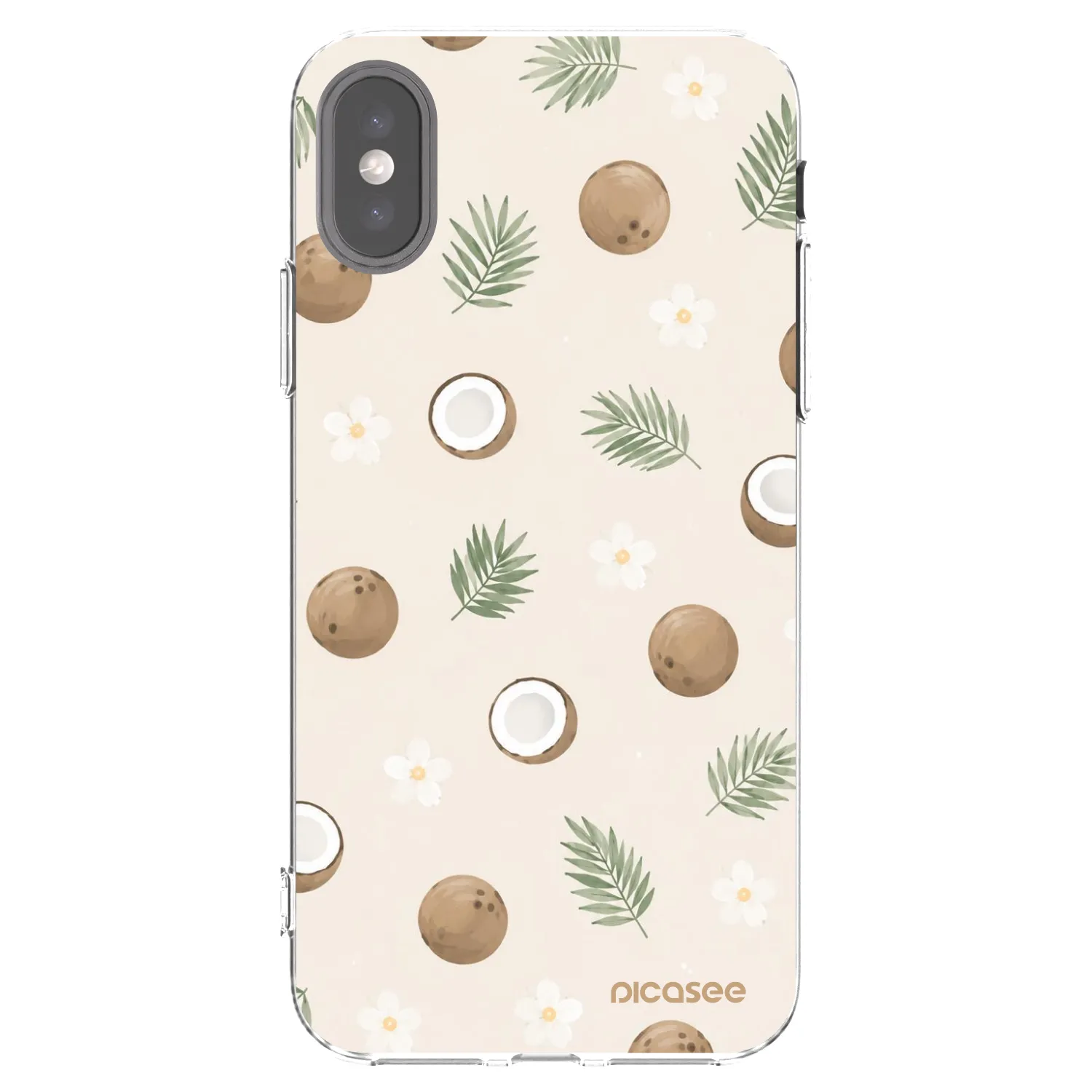Picasee silikonski prozorni ovitek za Apple iPhone X/XS - Coconut Breeze