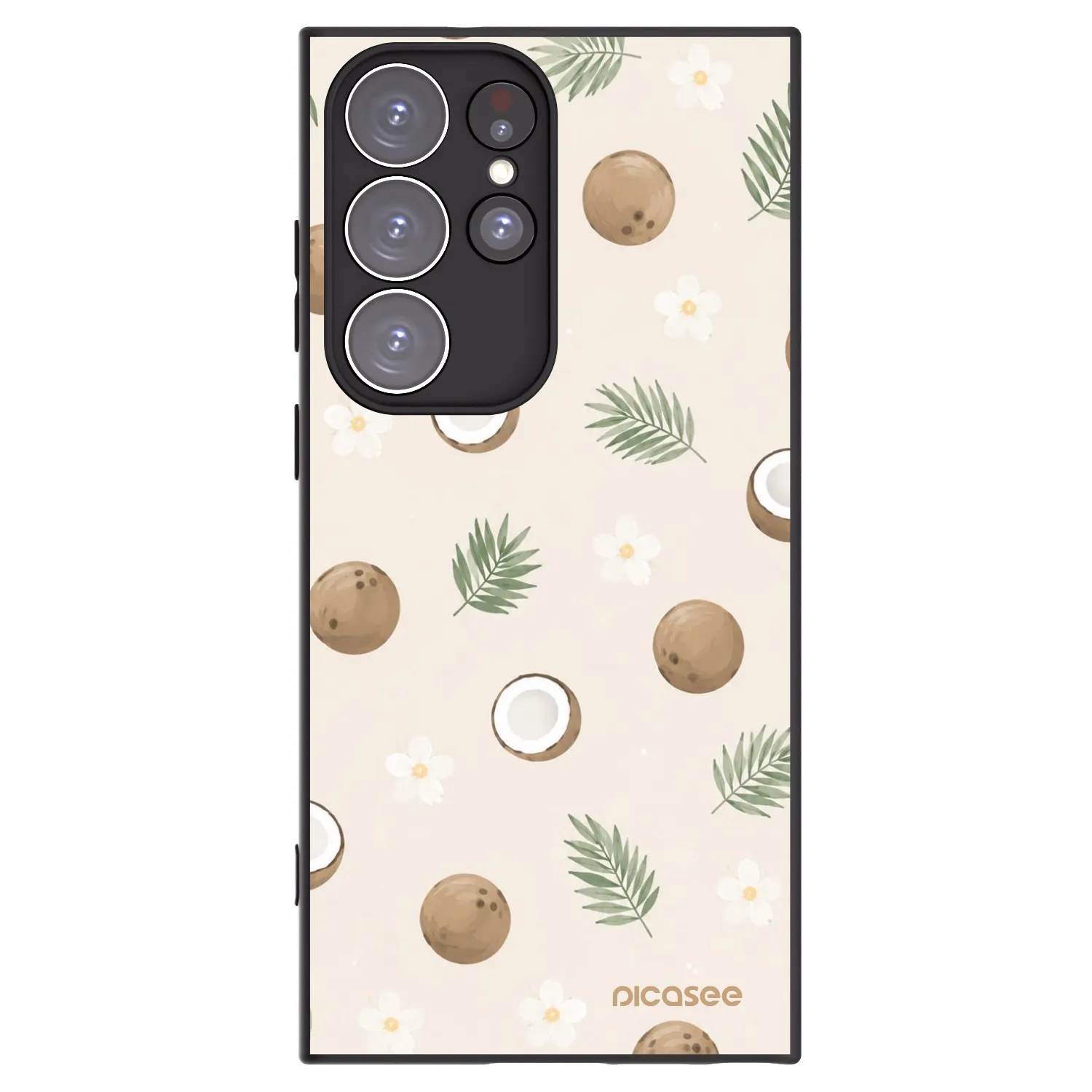 Picasee silikonski črni ovitek za Samsung Galaxy S23 Ultra 5G - Coconut Breeze
