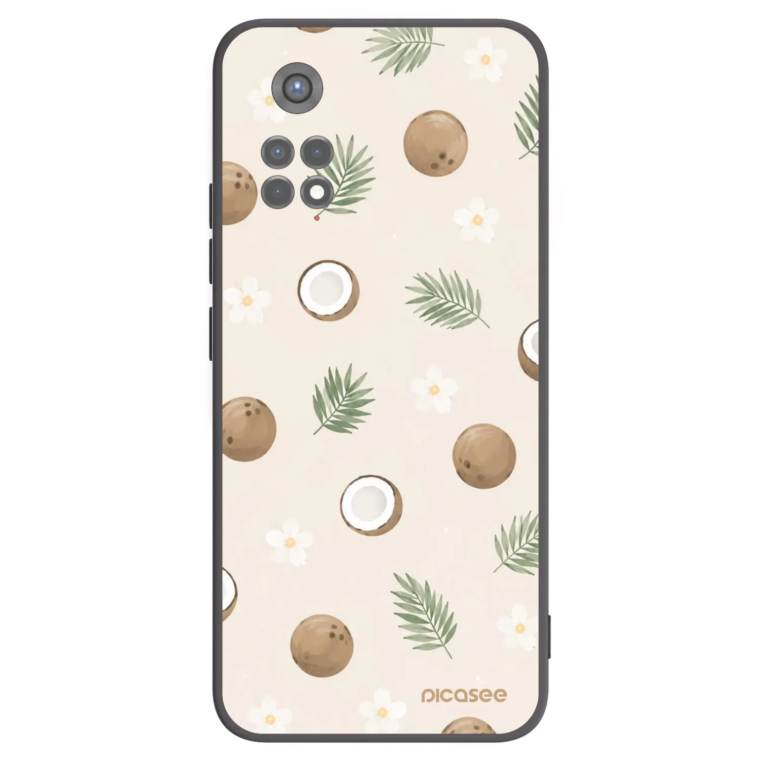 Picasee silikonski črni ovitek za Xiaomi Redmi Note 11S 5G - Coconut Breeze
