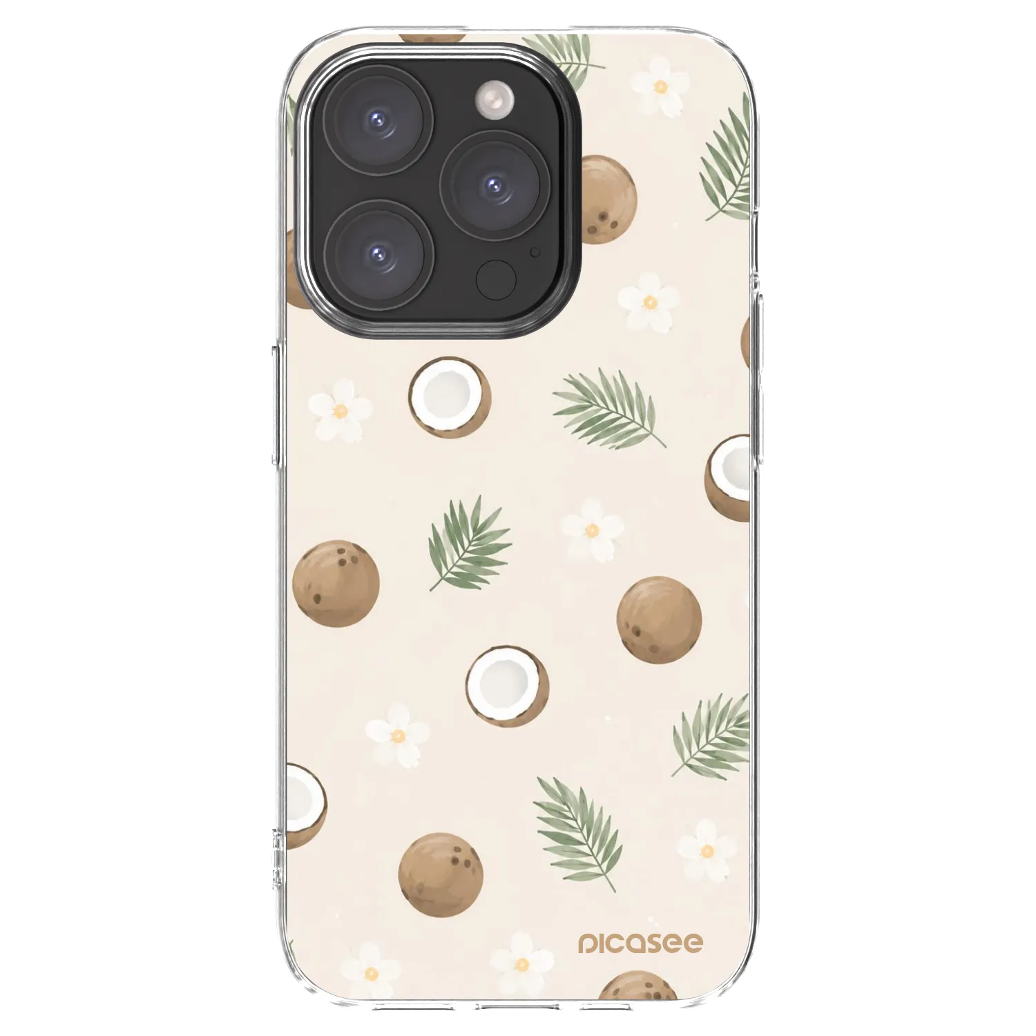 Picasee silikonski prozorni ovitek za Apple iPhone 15 Pro - Coconut Breeze