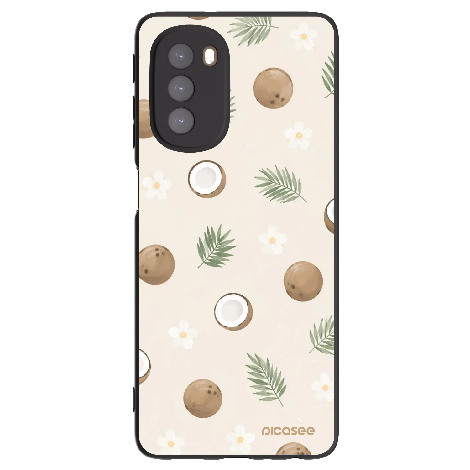 Picasee silikonski črni ovitek za Motorola Moto G51 - Coconut Breeze
