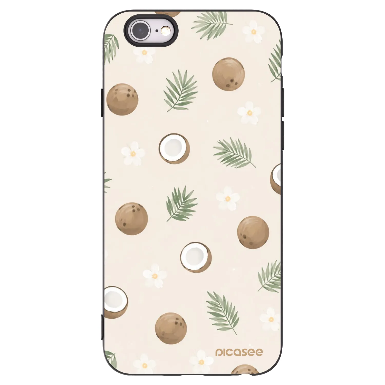 Picasee silikonski črni ovitek za Apple iPhone 6/6S - Coconut Breeze