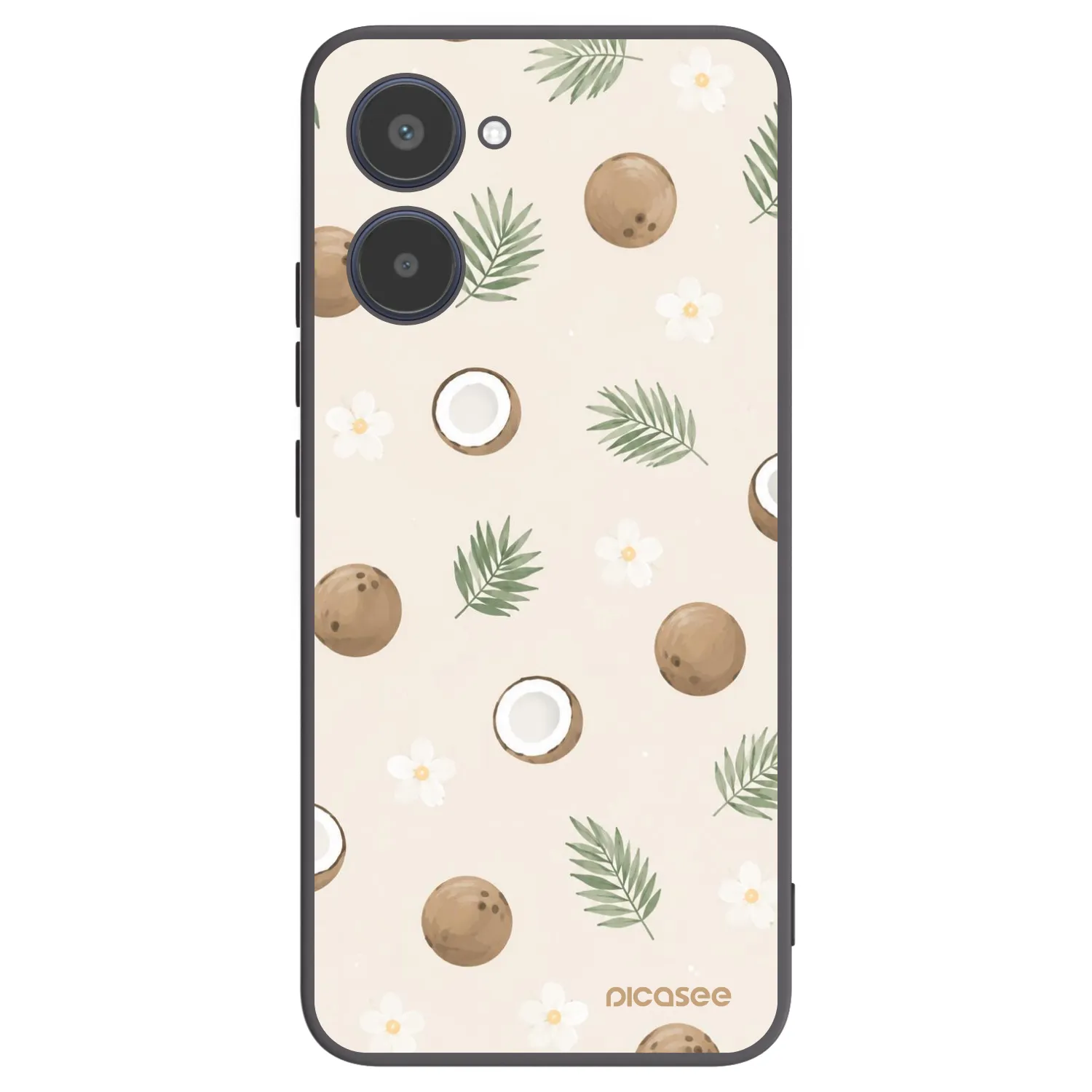 Picasee silikonski črni ovitek za Realme 10 4G - Coconut Breeze