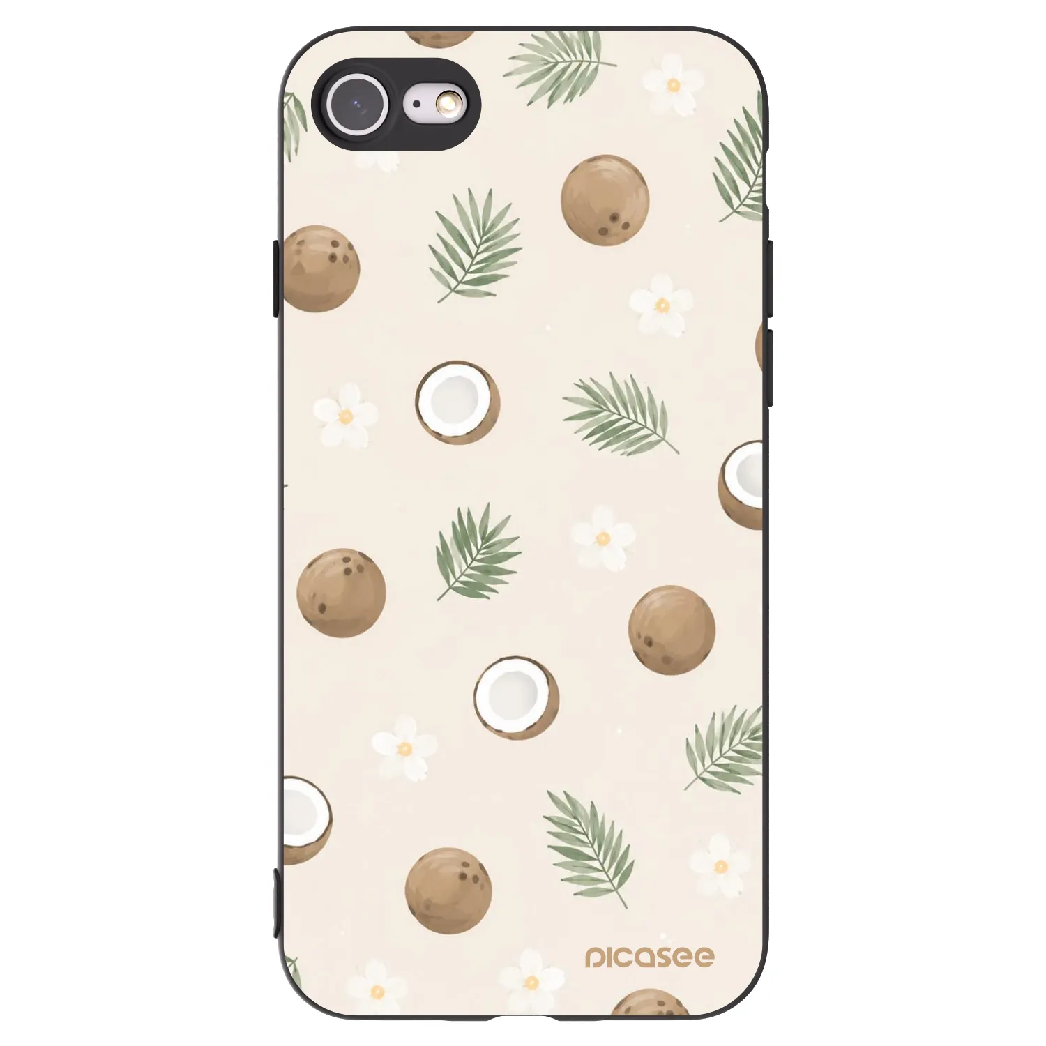 Picasee silikonski črni ovitek za Apple iPhone 7 - Coconut Breeze