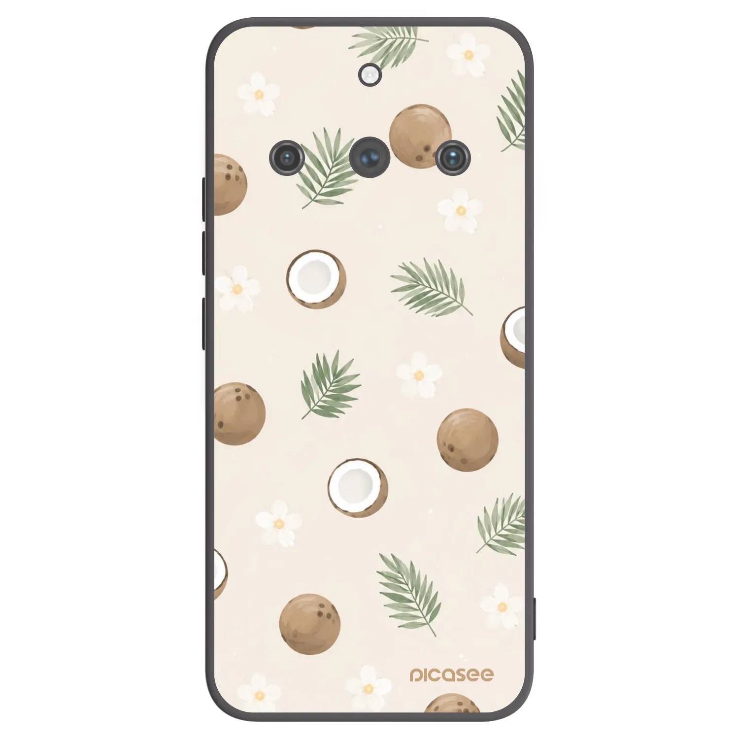 Picasee silikonski črni ovitek za Realme 11 Pro+ - Coconut Breeze