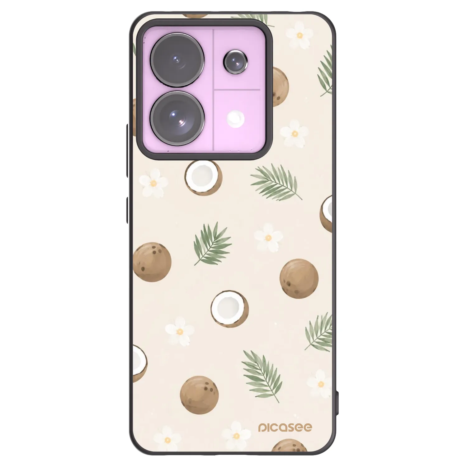 Picasee silikonski črni ovitek za Xiaomi Redmi Note 13 Pro 5G - Coconut Breeze
