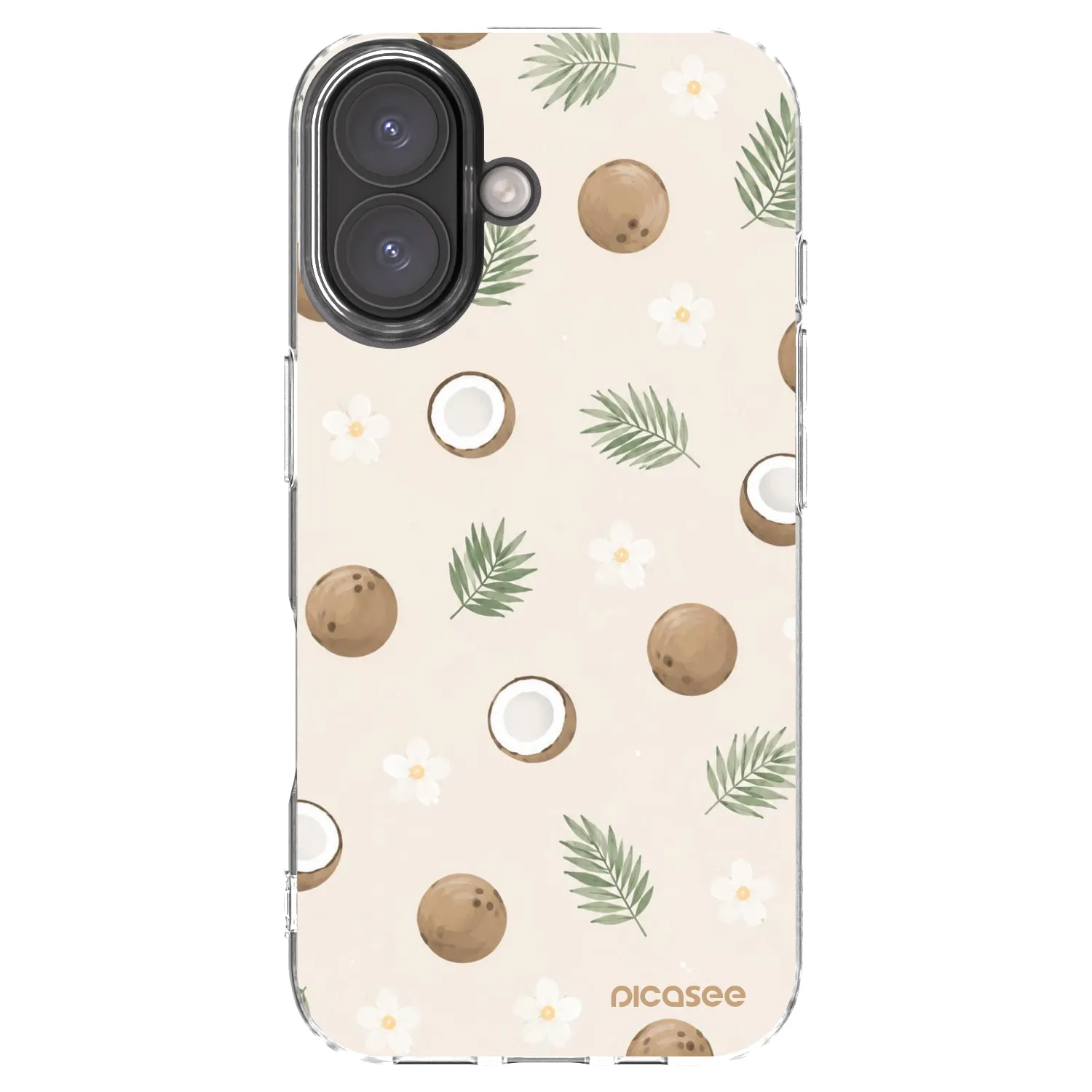 Picasee silikonski prozorni ovitek za Apple iPhone 16 - Coconut Breeze