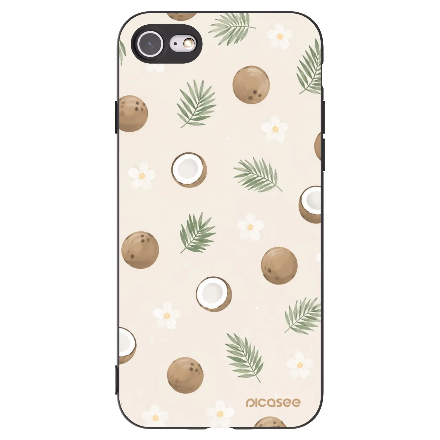 Picasee silikonski črni ovitek za Apple iPhone 8 - Coconut Breeze