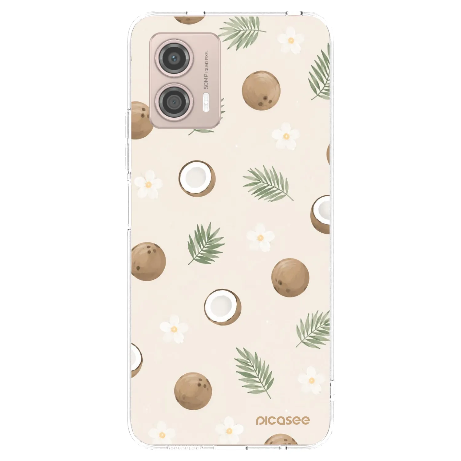 Picasee silikonski prozorni ovitek za Motorola Moto G53 5G - Coconut Breeze