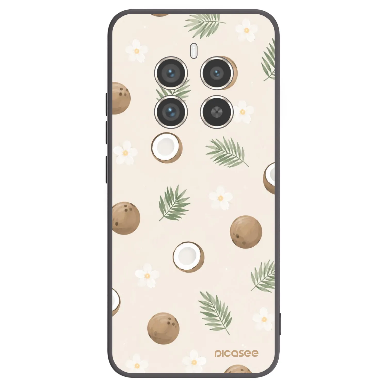 Picasee silikonski črni ovitek za Realme 12 Pro 5G - Coconut Breeze