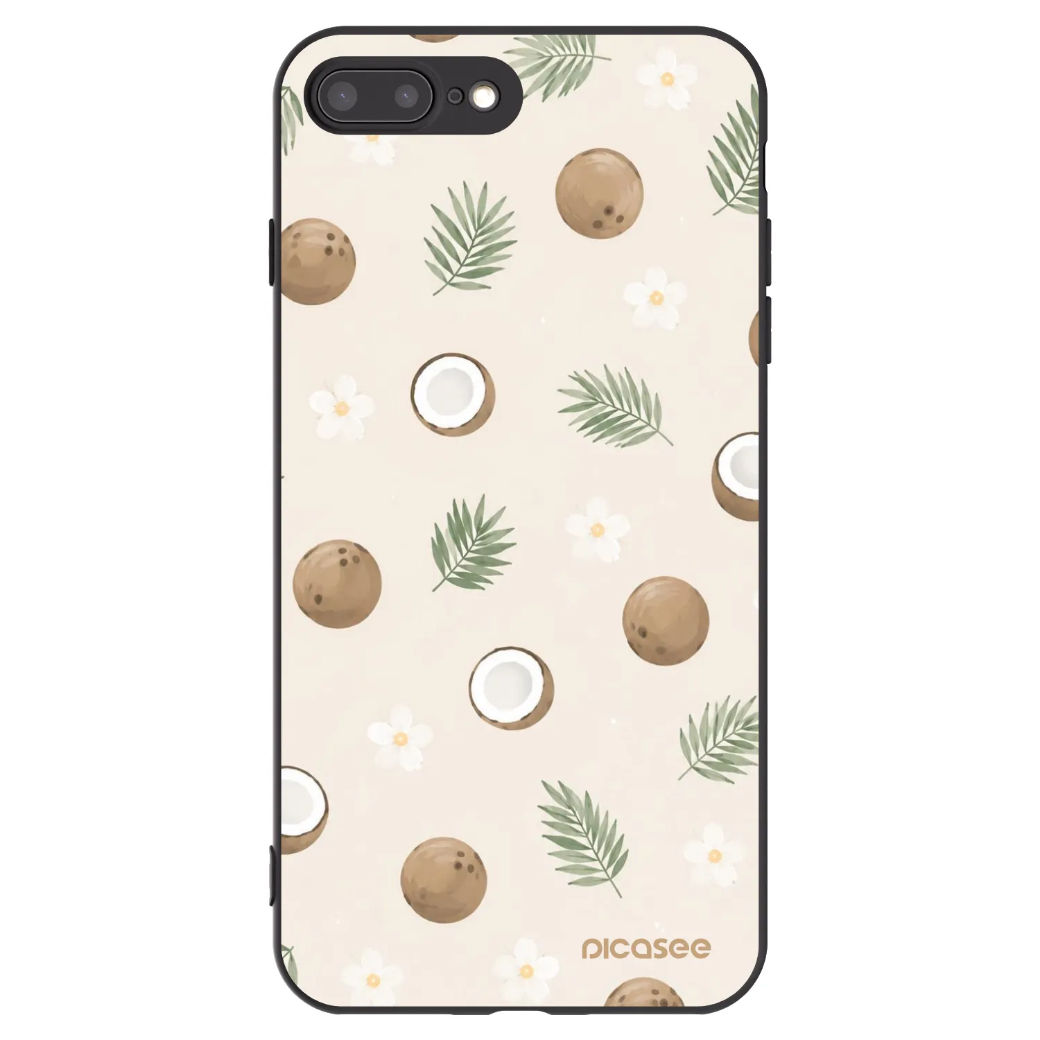 Picasee silikonski črni ovitek za Apple iPhone 7 Plus - Coconut Breeze