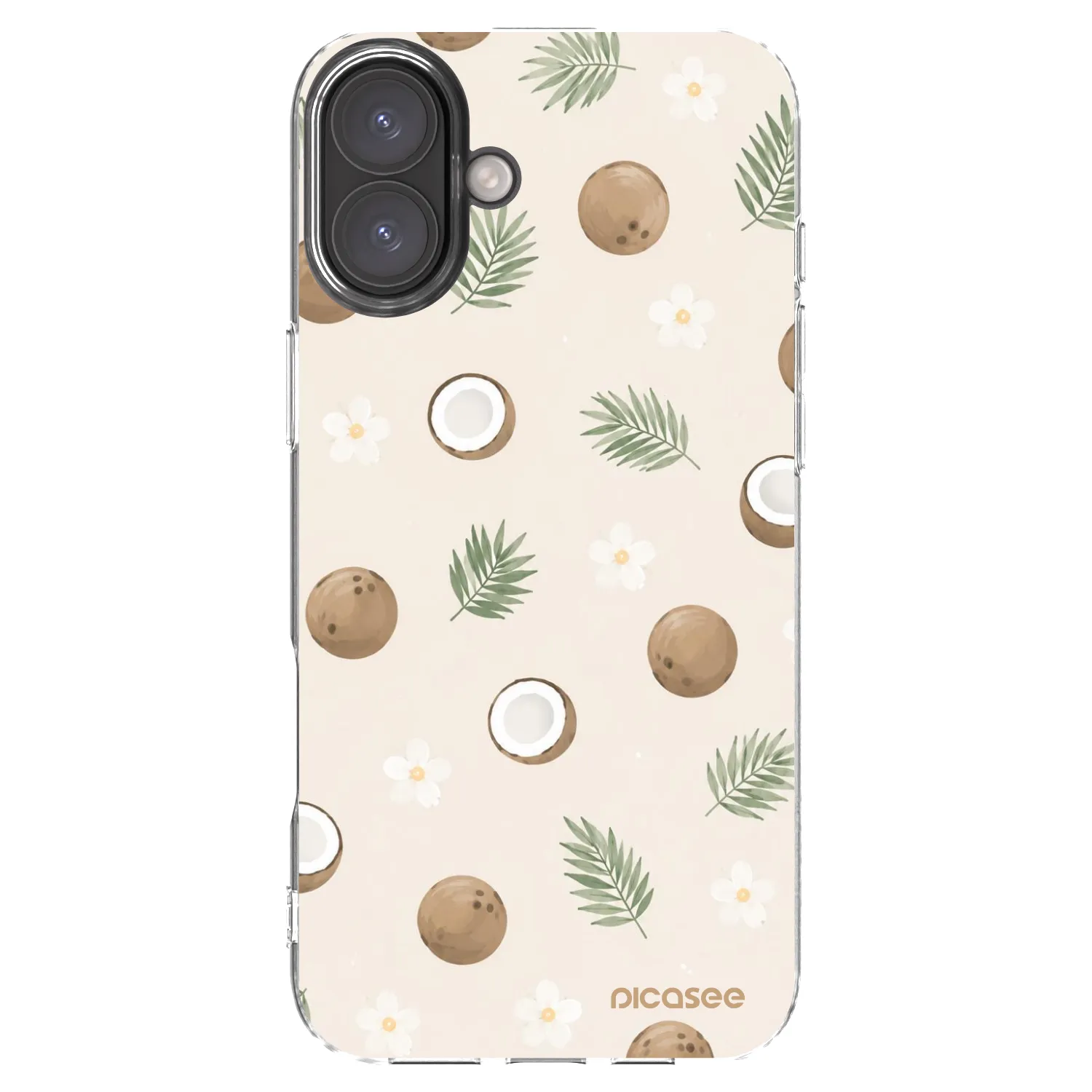 Picasee silikonski prozorni ovitek za Apple iPhone 16 Plus - Coconut Breeze