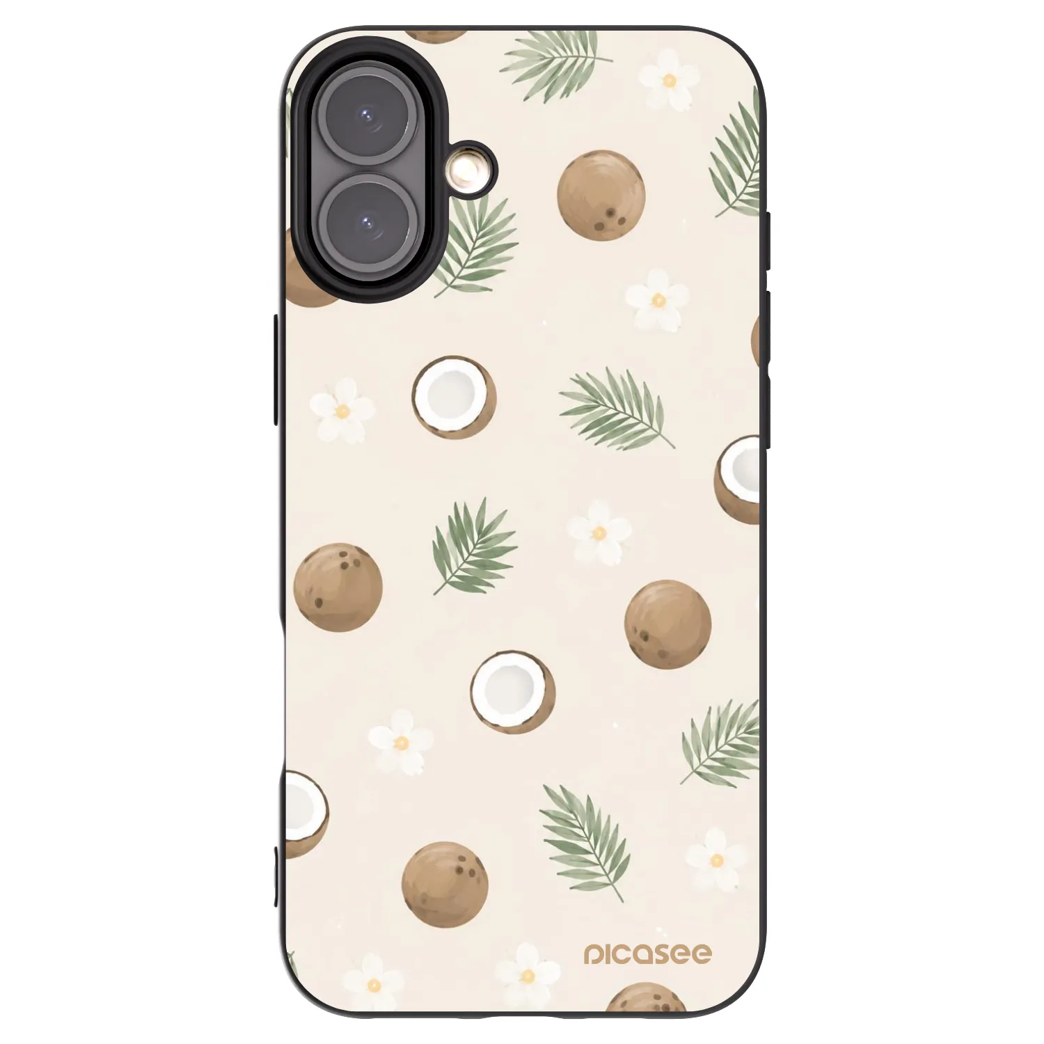 Picasee silikonski črni ovitek za Apple iPhone 16 Plus - Coconut Breeze