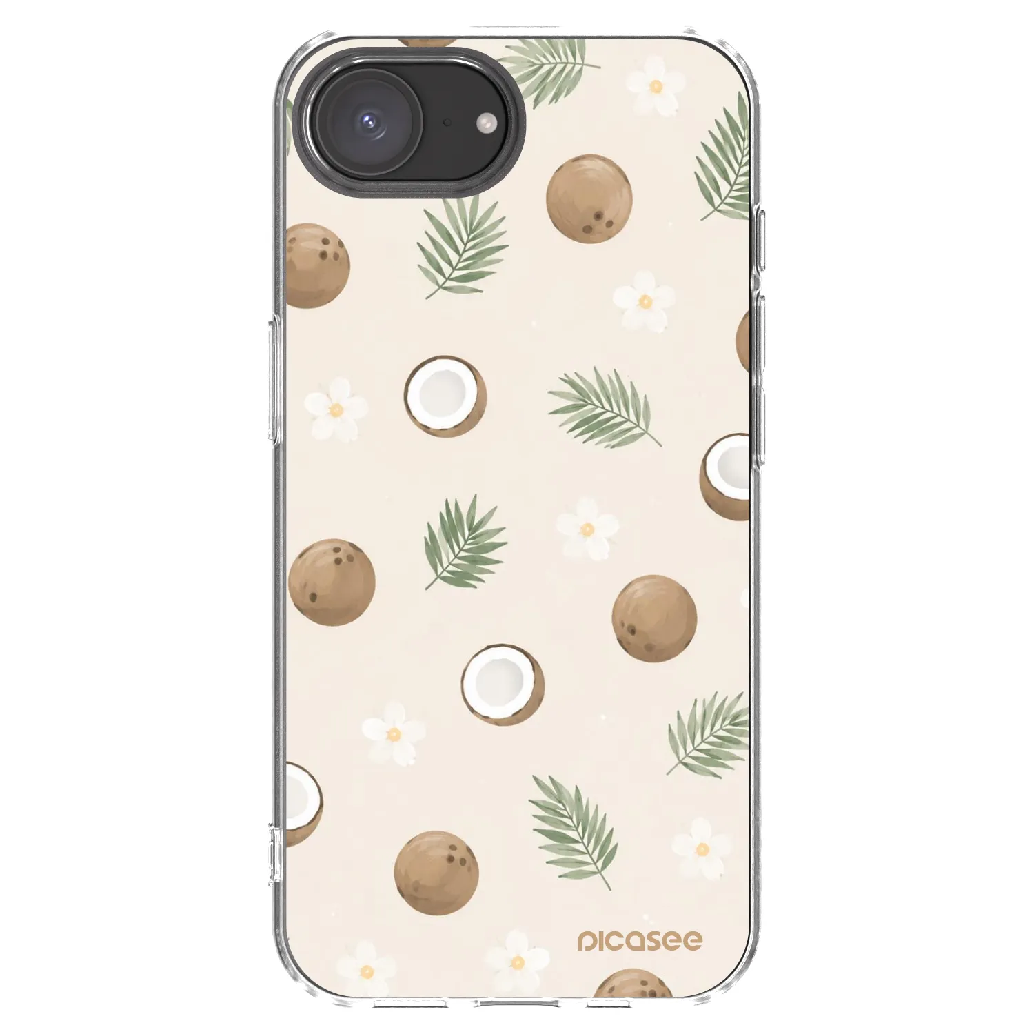 Picasee silikonski prozorni ovitek za Apple iPhone 16e - Coconut Breeze