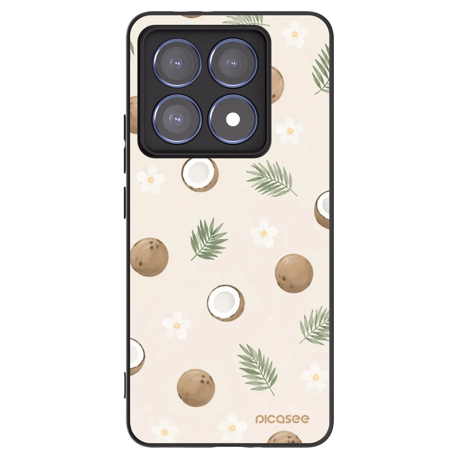 Picasee silikonski črni ovitek za Xiaomi 14T Pro - Coconut Breeze