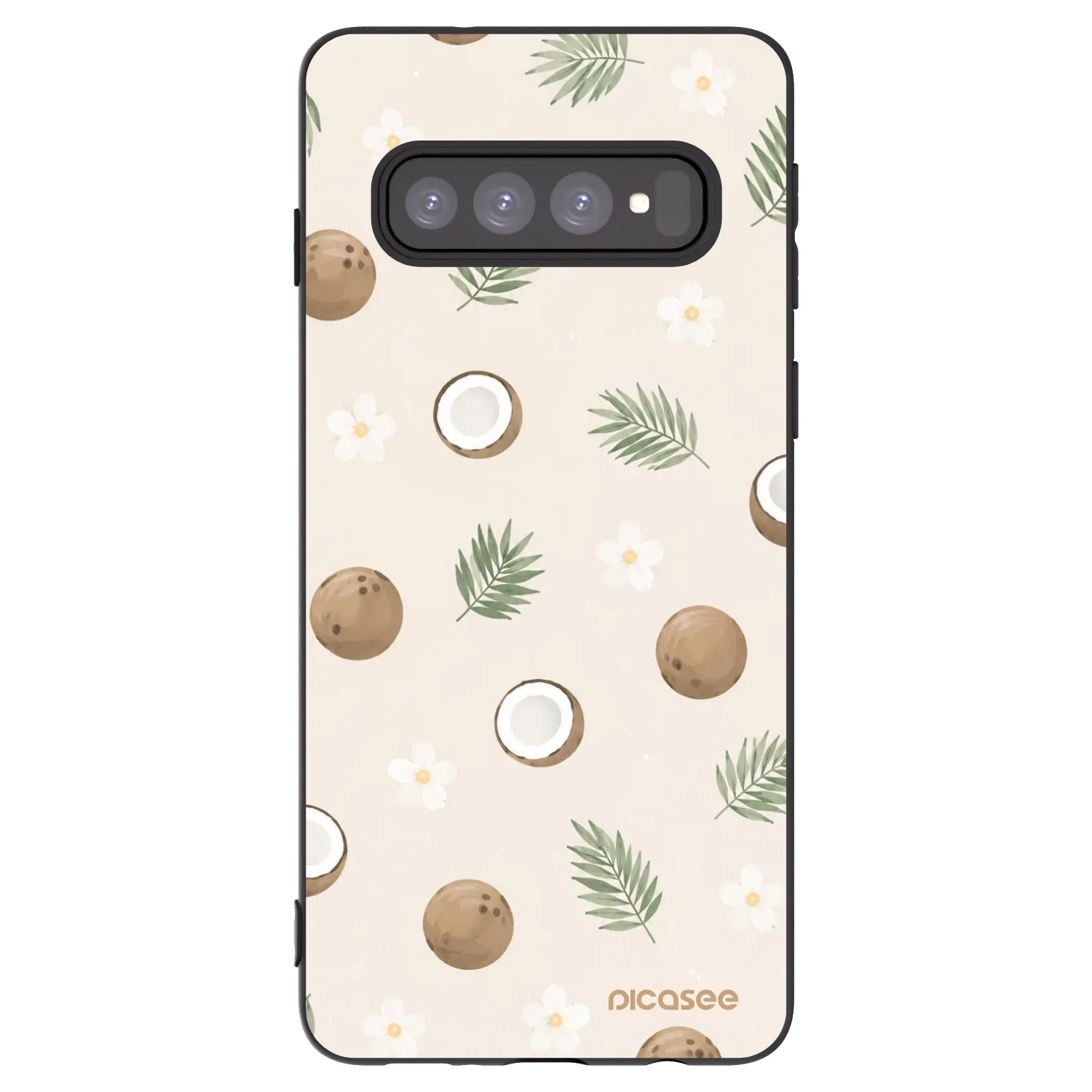 Picasee silikonski črni ovitek za Samsung Galaxy S10 G973 - Coconut Breeze