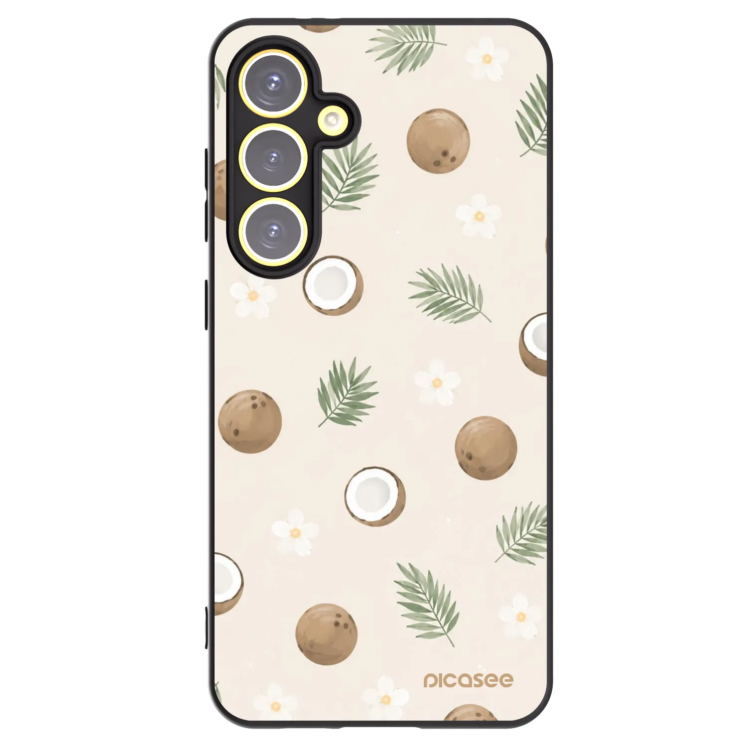 Picasee silikonski črni ovitek za Samsung Galaxy S24 FE S721B - Coconut Breeze