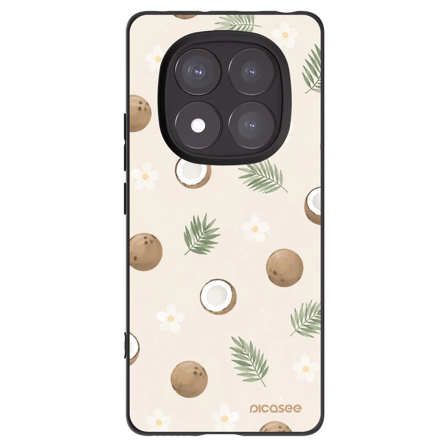 Picasee silikonski črni ovitek za Xiaomi Redmi Note 14 Pro+ 5G - Coconut Breeze
