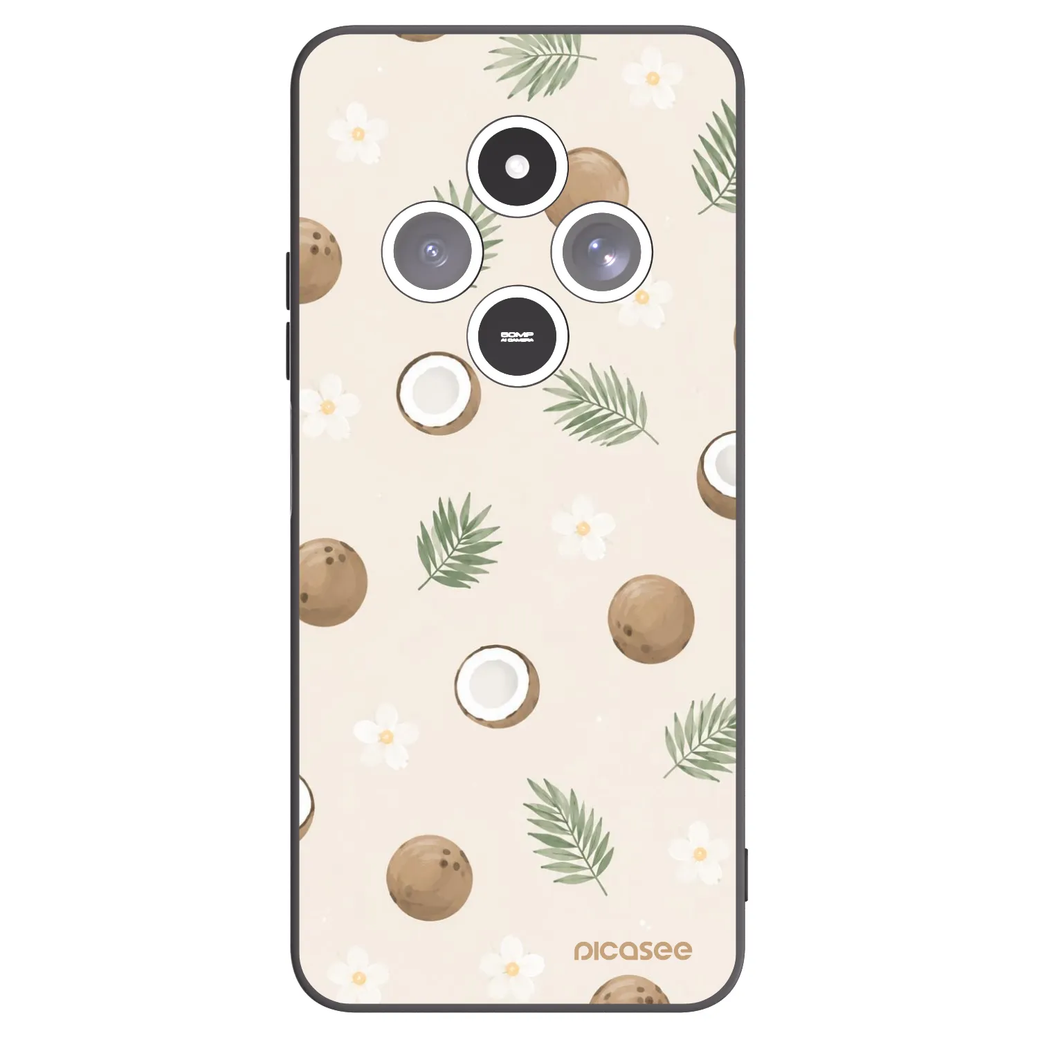 Picasee silikonski črni ovitek za Xiaomi Redmi 14C - Coconut Breeze
