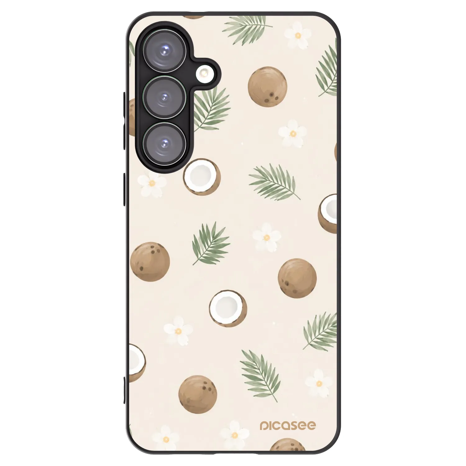 Picasee silikonski črni ovitek za Samsung Galaxy S25+ 5G - Coconut Breeze