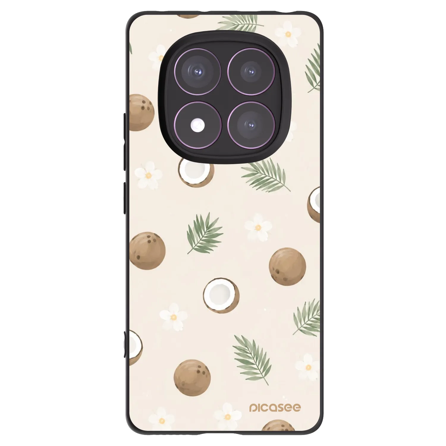Picasee silikonski črni ovitek za Xiaomi Redmi Note 14 Pro 4G - Coconut Breeze