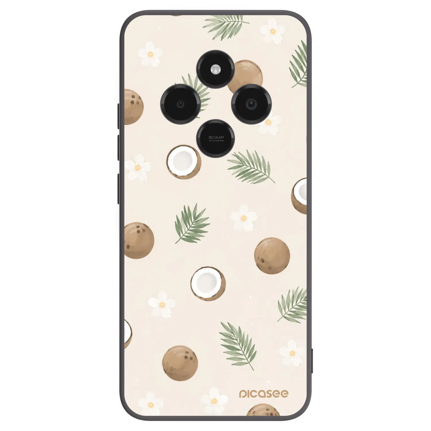Picasee silikonski črni ovitek za Xiaomi Poco C75 - Coconut Breeze