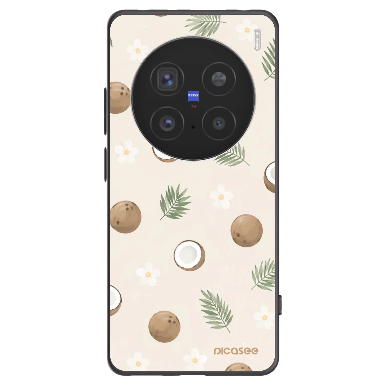 Picasee silikonski črni ovitek za Vivo X200 Pro - Coconut Breeze