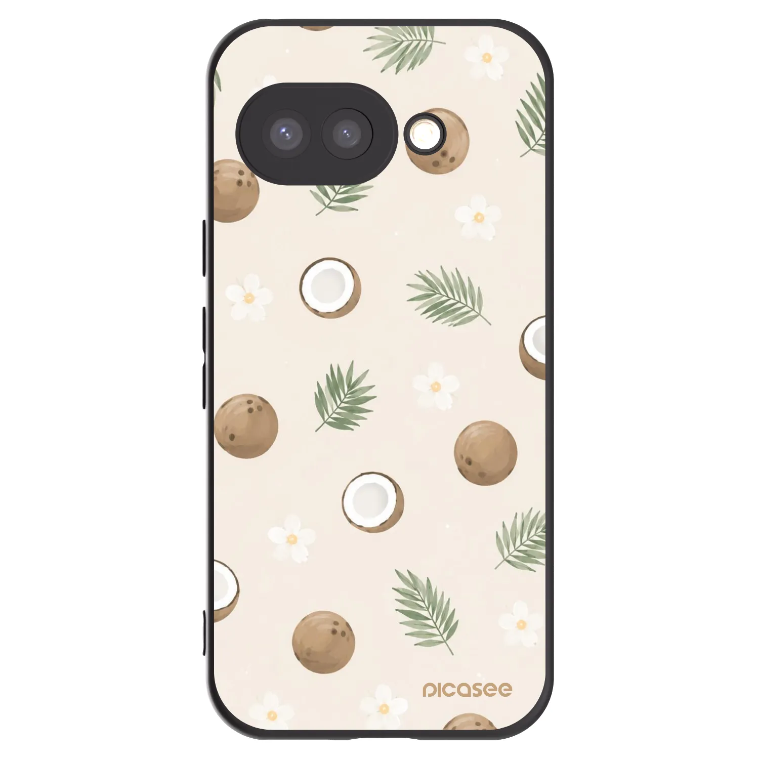 Picasee silikonski črni ovitek za Google Pixel 9a - Coconut Breeze