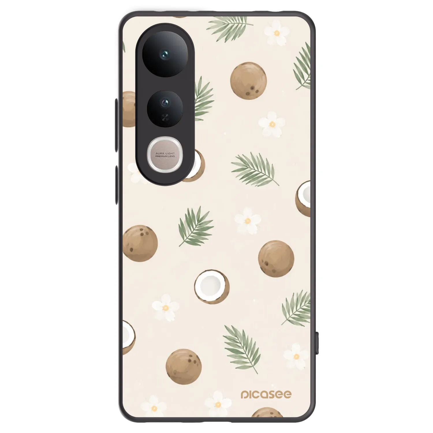 Picasee silikonski črni ovitek za Vivo V50 Lite 5G - Coconut Breeze