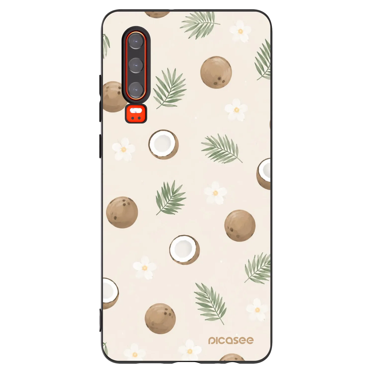 Picasee silikonski črni ovitek za Huawei P30 - Coconut Breeze