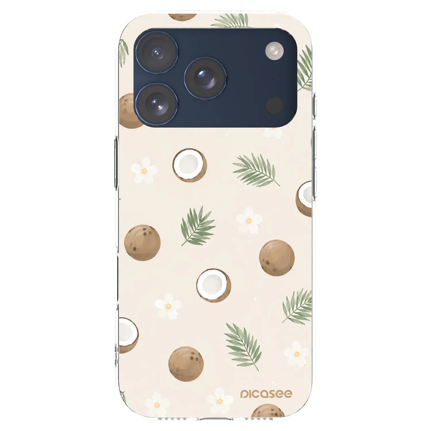 Picasee silikonski prozorni ovitek za Apple iPhone 17 Pro - Coconut Breeze