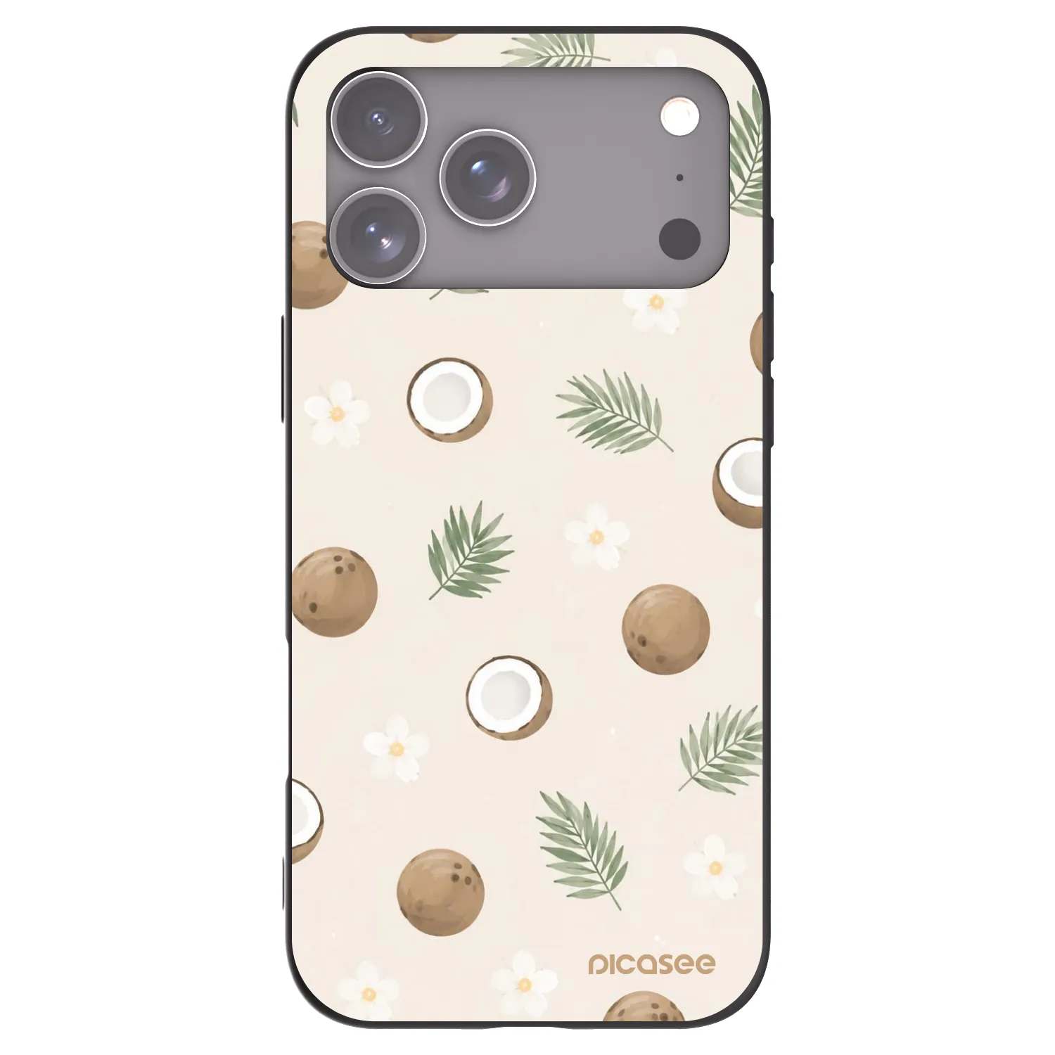 Picasee silikonski črni ovitek za Apple iPhone 17 Pro Max - Coconut Breeze