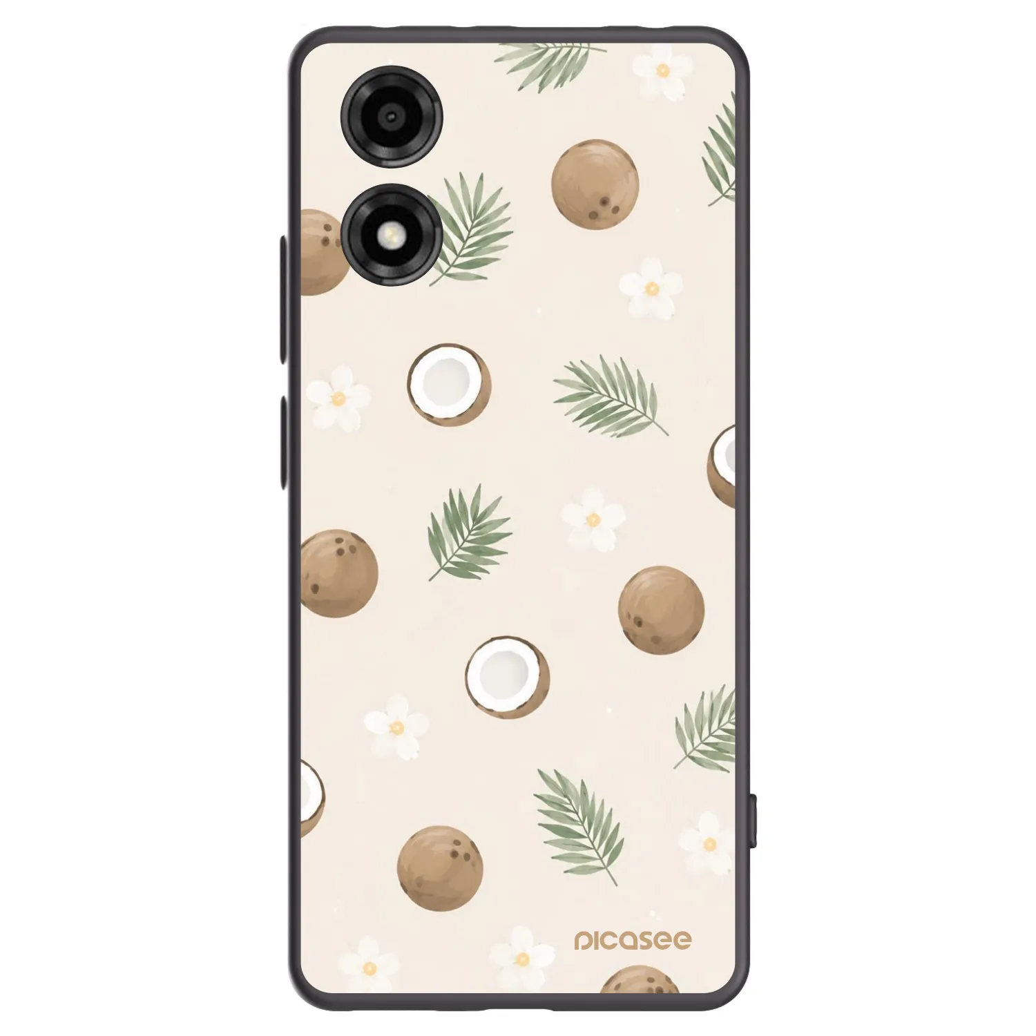 Picasee silikonski črni ovitek za Motorola Moto E14 - Coconut Breeze