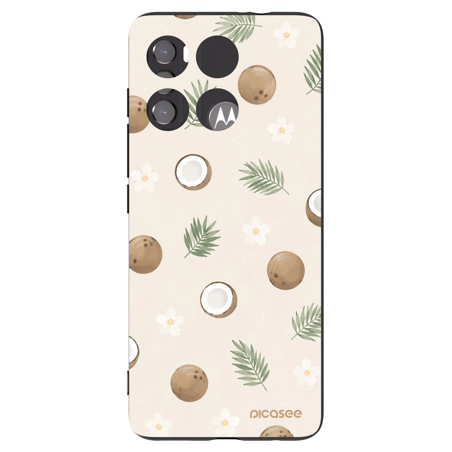 Picasee silikonski črni ovitek za Motorola Edge 60 5G - Coconut Breeze