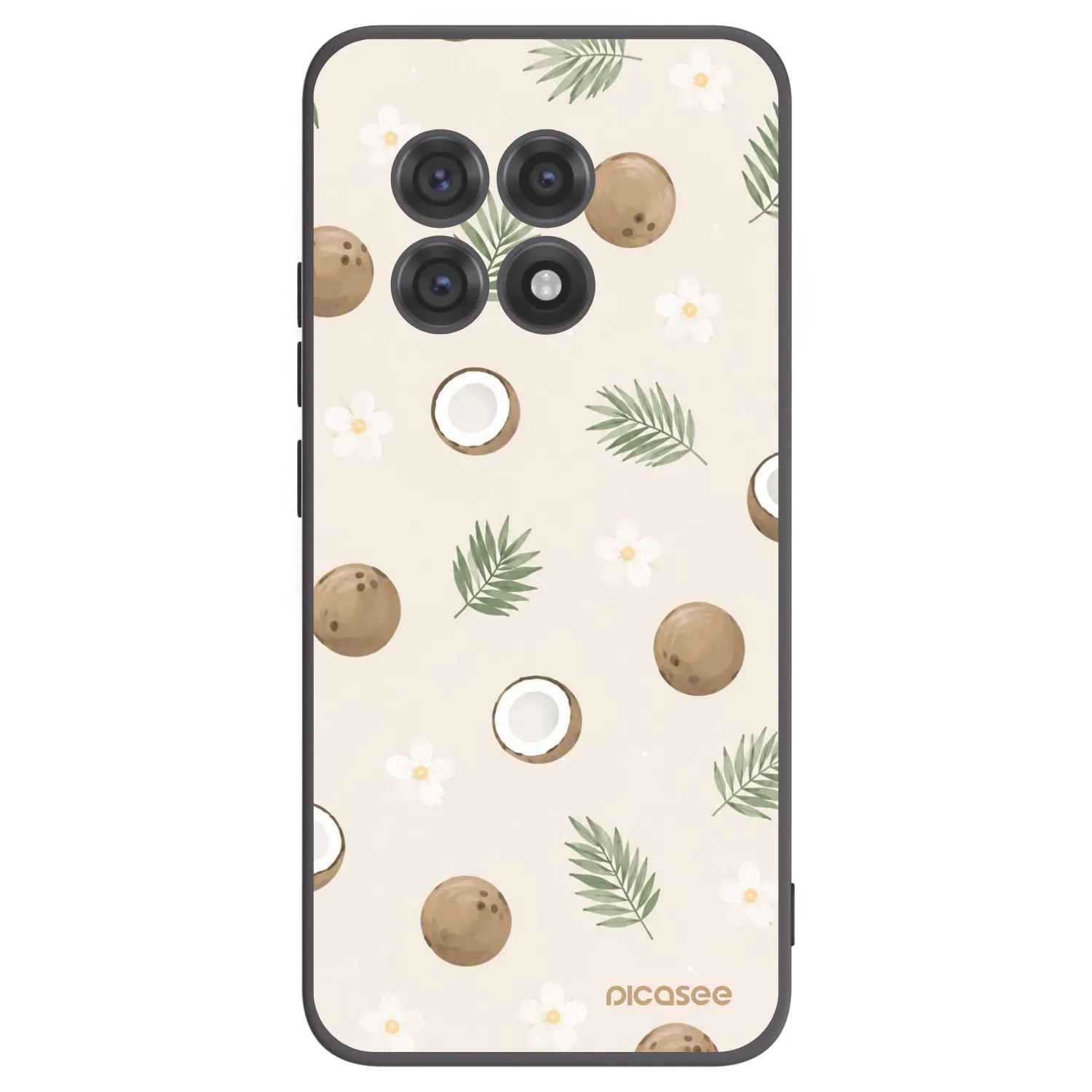 Picasee silikonski črni ovitek za OnePlus 13R 5G - Coconut Breeze