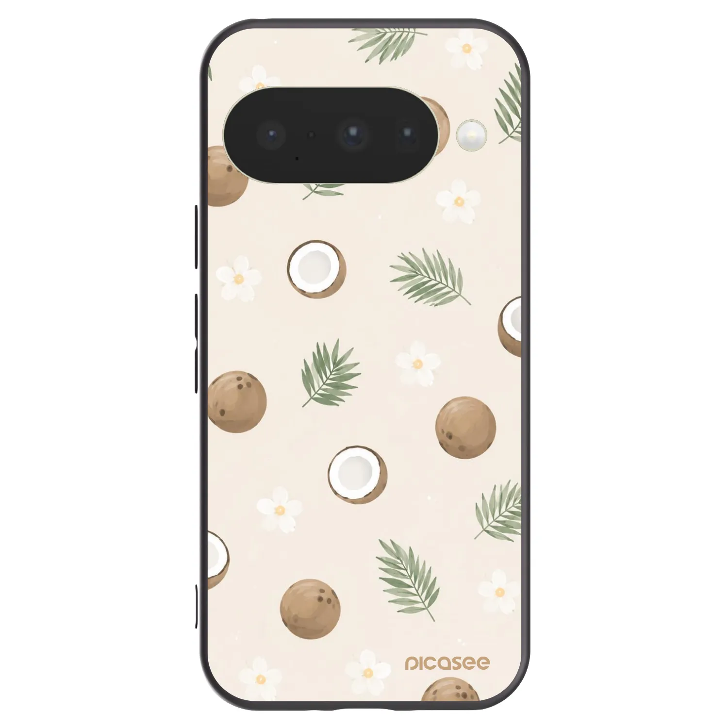 Picasee silikonski črni ovitek za Google Pixel 10 - Coconut Breeze