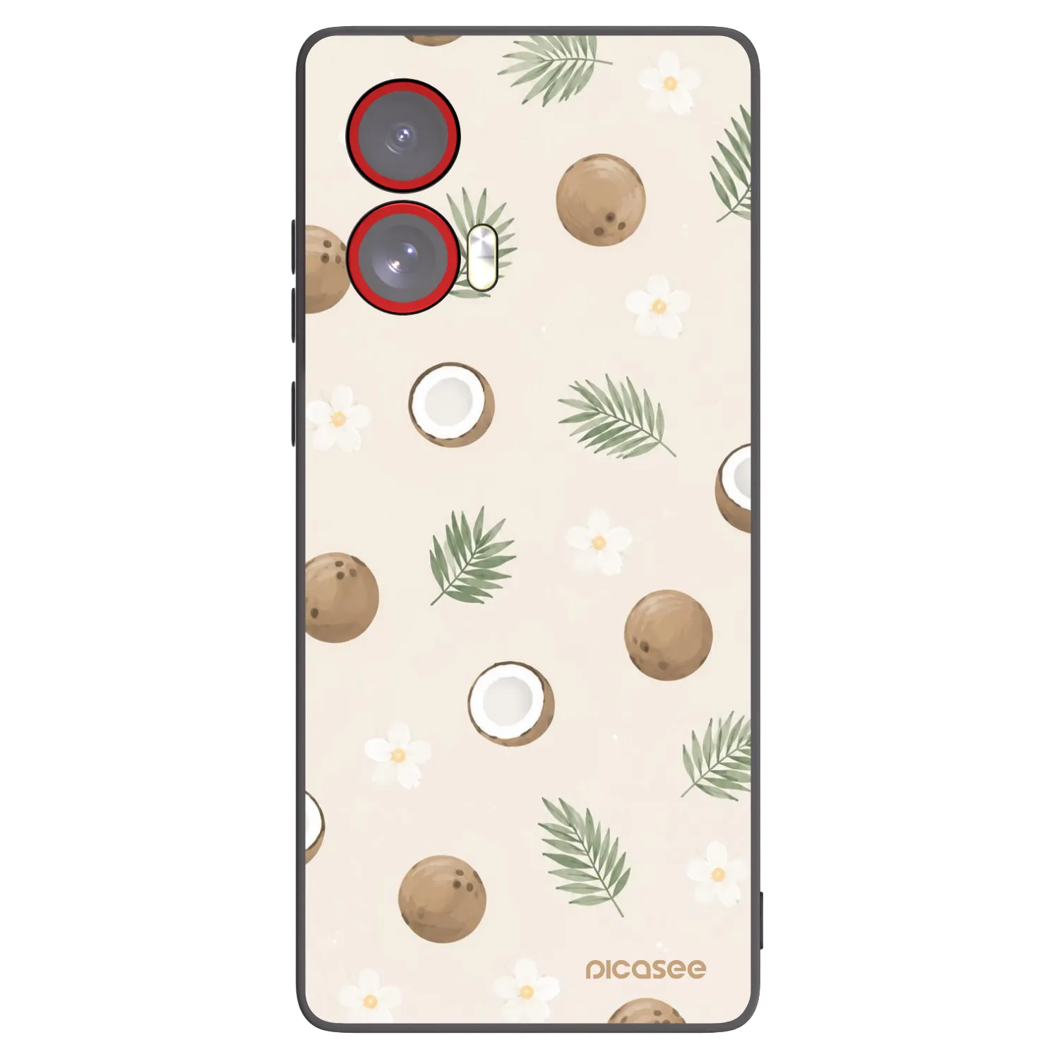 Picasee silikonski črni ovitek za Motorola Edge 50 Fusion - Coconut Breeze