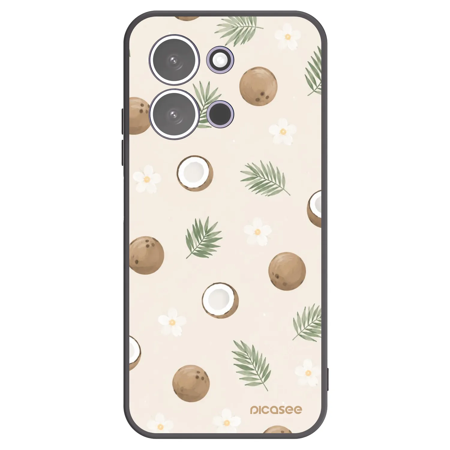 Picasee silikonski črni ovitek za Xiaomi Redmi 15C 5G - Coconut Breeze