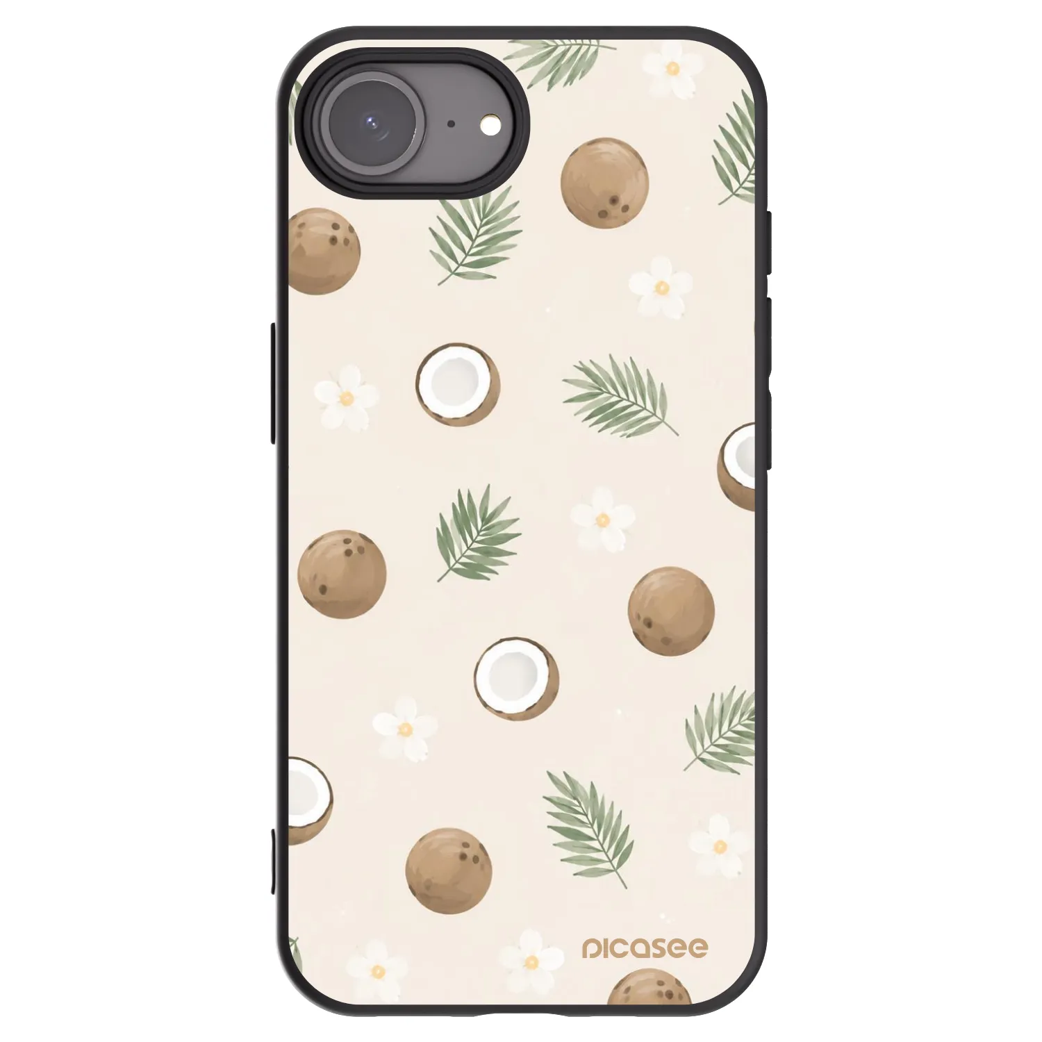 Picasee silikonski črni ovitek za Apple iPhone 17e - Coconut Breeze