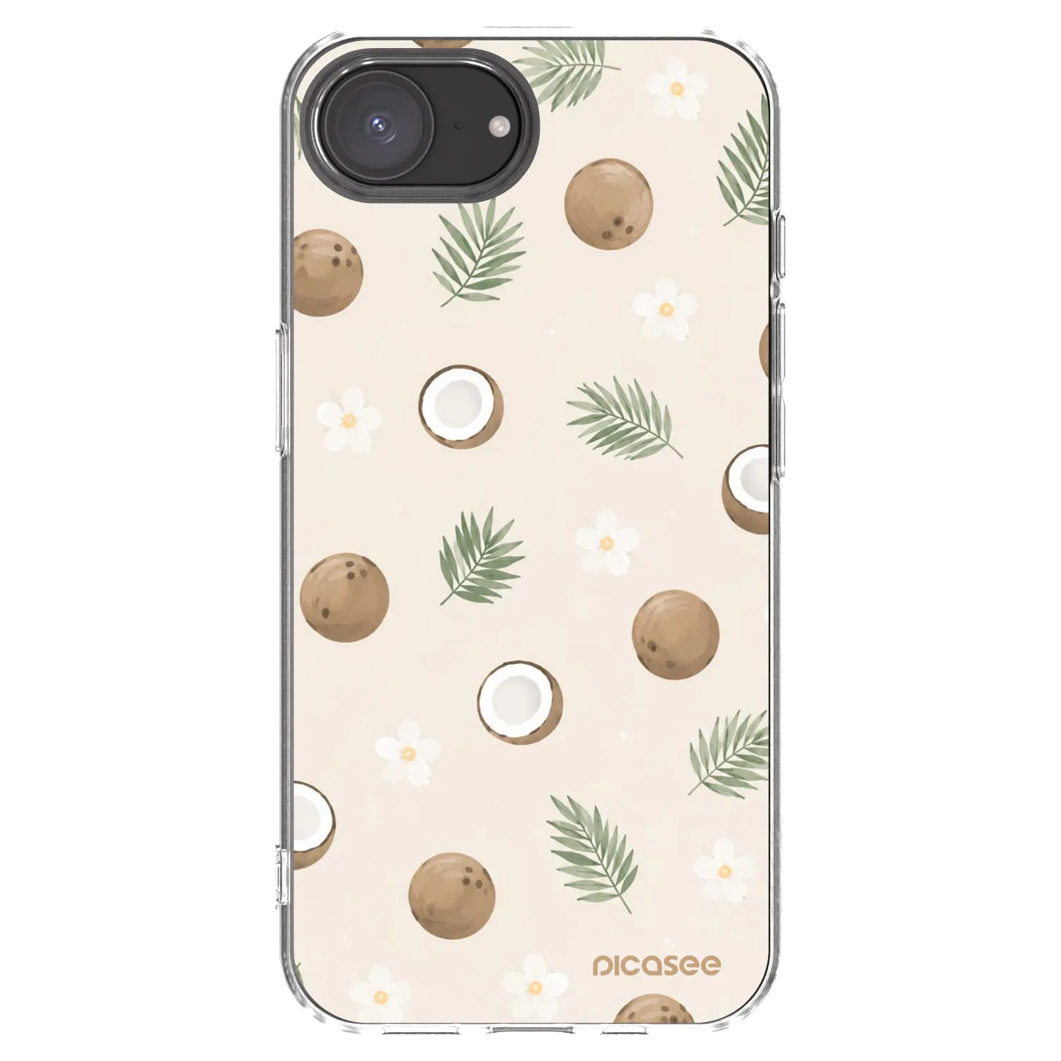 Picasee silikonski prozorni ovitek za Apple iPhone 17e - Coconut Breeze